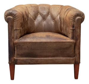 Vintage Swedish Chesterfield Club Chair, 1920s