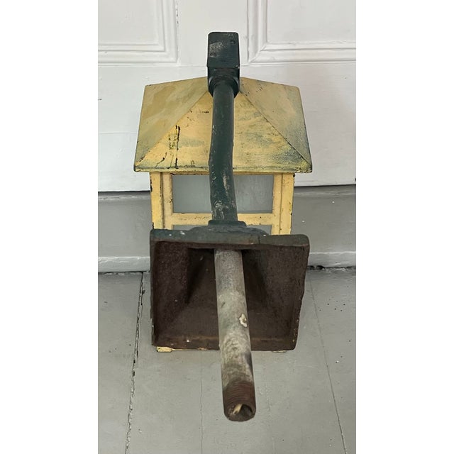 Antique Early 20th C. Aesthetic Movement Mission or Mackintosh Style Outside Iron Wall Lantern For Sale - Image 10 of 17
