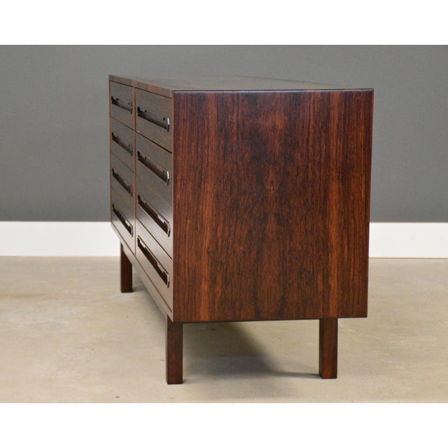 1960s 1960s Refinished Danish Modern Rosewood 65” Dresser For Sale - Image 5 of 10