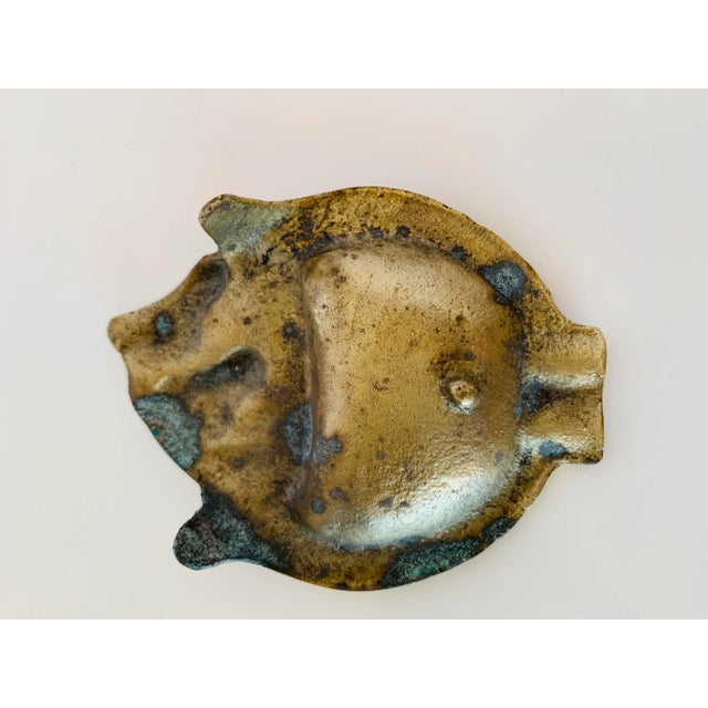 1980s Vintage Brass Equine Ashtray For Sale - Image 5 of 8