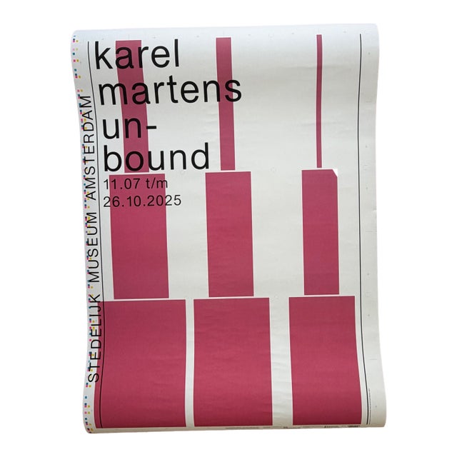 Karel Martens – Unbound (2025),Exhibition Poster, Dutch Design, Printed in Netherlands For Sale
