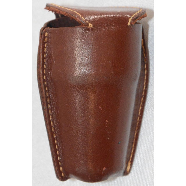 West Bend Copper Shot Glasses in Leather Travel Case For Sale - Image 4 of 8