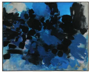 Rolf Hans, Blau-Grau-Blau, 1962, Oil on Canvas