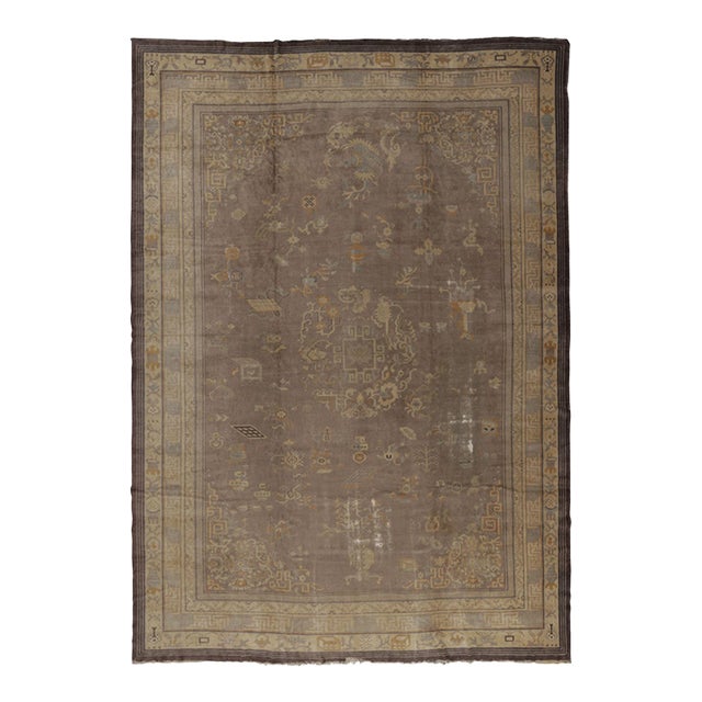 Antique Khotan Samarkand Wool Rug With Medallion by Rug & Kilim, 1920-1929 For Sale