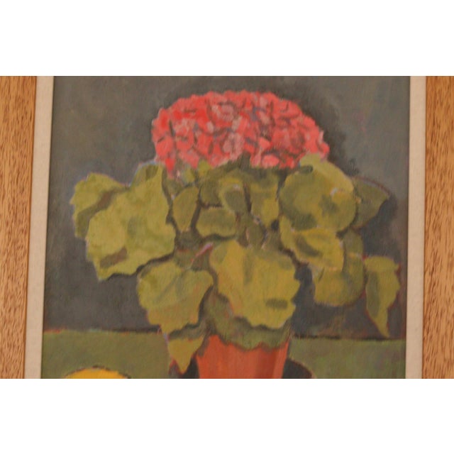 Olax, Pink Hydrangea with Fruit, 1950, Oil on Panel, Framed For Sale - Image 18 of 18