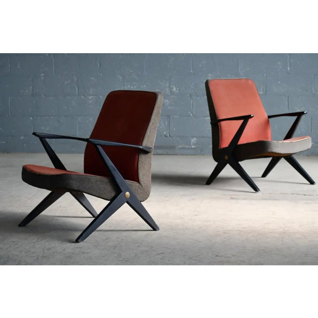 Pair of 1950's Easy Chairs by Bengt Ruda for Nordiska Kompagniet, Sweden For Sale - Image 11 of 11
