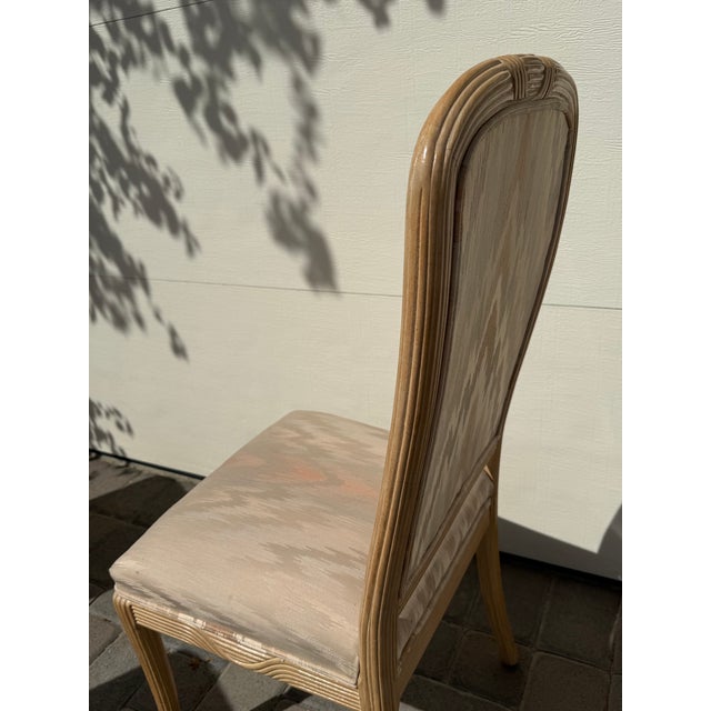 6 Vintage Drexel Heritage Furniture Co. Dining Room Chairs , Carved Ash Wood For Sale - Image 9 of 14