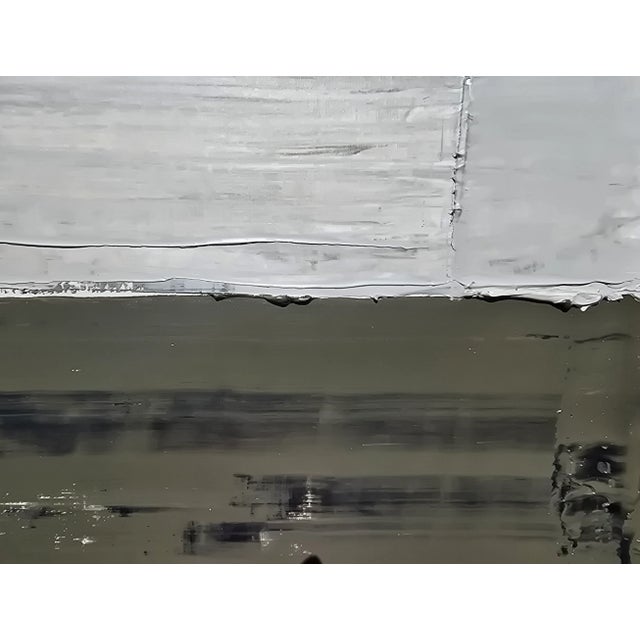 Wood Framed Contemporary Natural Color Palette Abstract Landscape Painting / Color Field / Earth Tones For Sale - Image 7 of 9