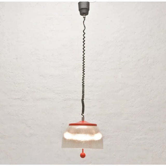 Mid-Century Modern Mid-Century Modern Italian Adjustable Pendant Lamp, 1960s For Sale - Image 3 of 8