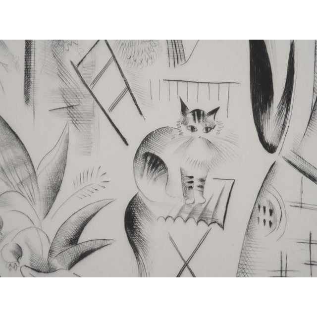 Mily Possoz, The Lesson at the Window, Original Signed Engraving For Sale - Image 7 of 10