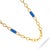 Early 21st Century Versatile Glow Blue Cat Eye Gold Long Necklace For Sale - Image 5 of 9