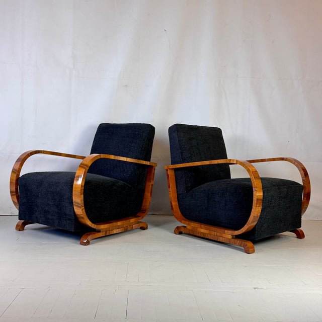 Textile Art Deco Armchairs attributed to Heal & Son, London, 1930s, Set of 2 For Sale - Image 7 of 13