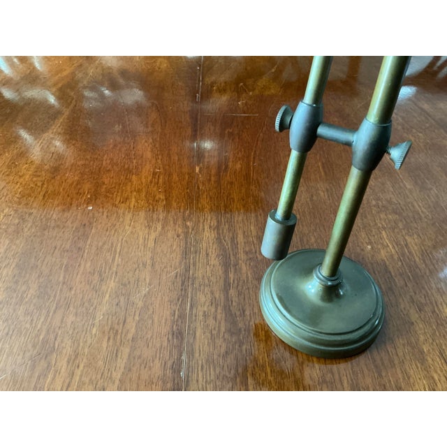 Traditional Antique Brass Adjustable Desktop Magnifying Glass For Sale - Image 3 of 6