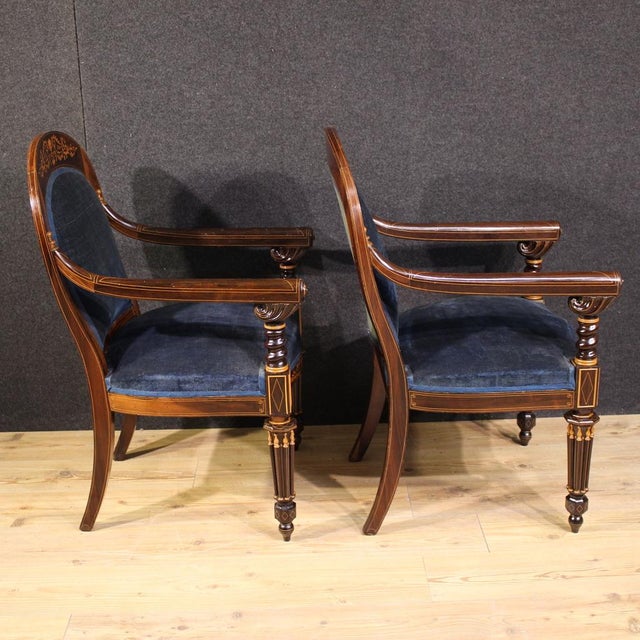 Wood 19th Century French Charles X Armchairs, 1830s, Set of 2 For Sale - Image 7 of 15