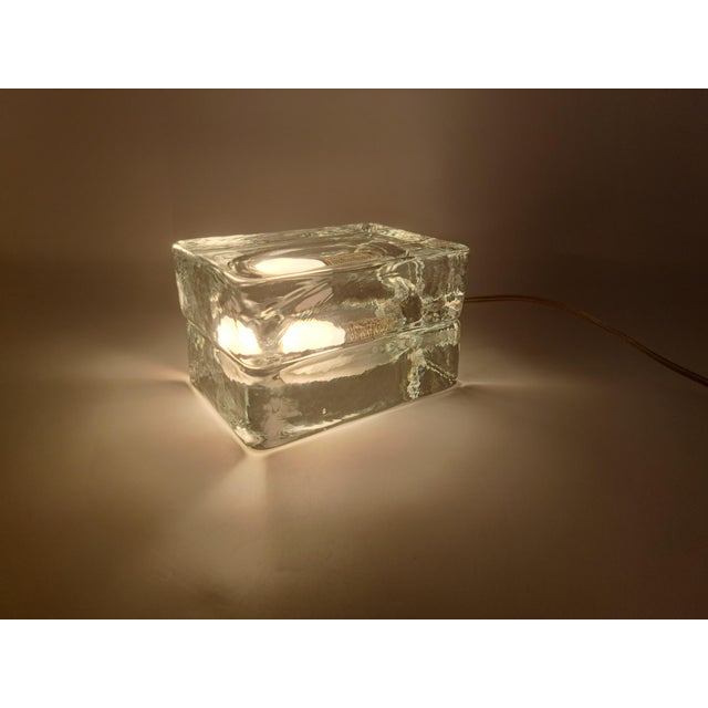 Vintage Glass Table Lamp by Fidenza Vetraria, 1970s For Sale - Image 9 of 12