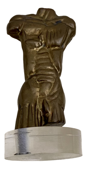 Bronze Torso Sculpture by Enrico Manera, 1970s