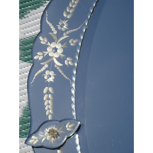 Oval Venetian Mirror with Pediment, 1950s For Sale - Image 13 of 17