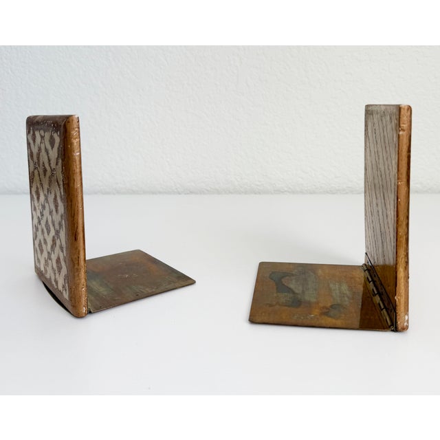 Gold 1950s Italian Florentine Folding Bookends, a Pair For Sale - Image 8 of 10