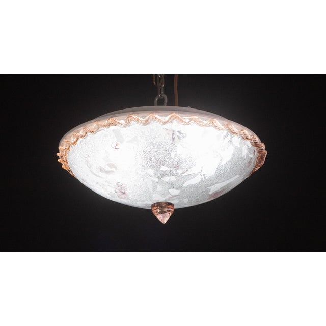 Italian Italian Multicolor and Pink Murano Glass Ceiling Fixture, Murano, 1970 For Sale - Image 3 of 12
