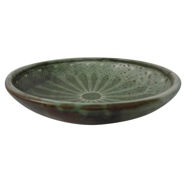 German Studio Ceramic Bowl by Monika Maetzel, 1960s For Sale