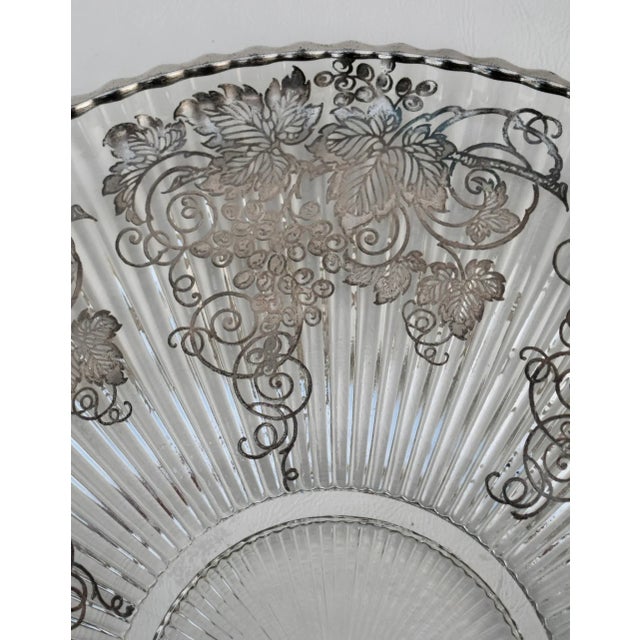 Vintage Large Round Art Nouvea Style Platter W/SIlver Overlay For Sale - Image 10 of 13