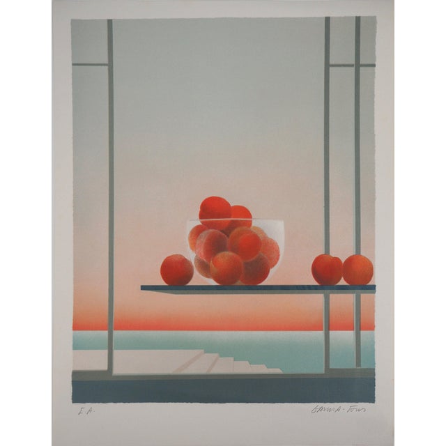 Pierre Garcia-Fons, Bol de pêches, Lithograph For Sale