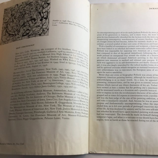 Jackson Pollock by Sam Hunter Museum of Modern Art 1956 Book For Sale - Image 4 of 10