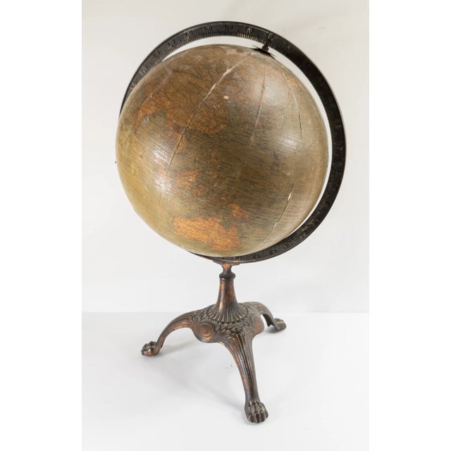 1920s Early 20th Century Decorative Rustic Celestial Floor Globe by Weber Costello For Sale - Image 5 of 12