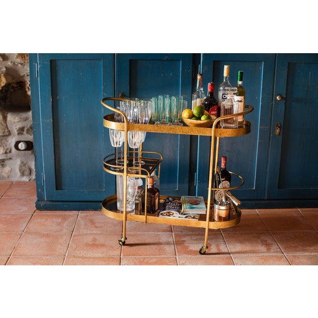 Italian VIETRI Nuovo Stripe Blue Wine Glass For Sale - Image 3 of 9