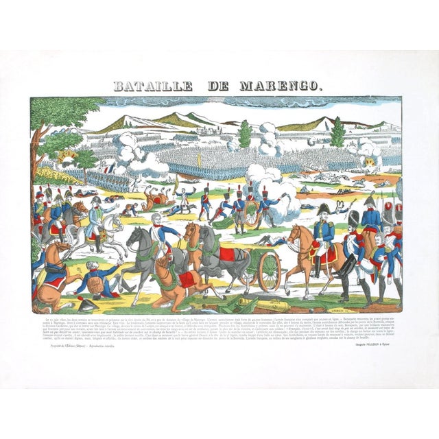 Artist: Editions Pellerin Title: Bataille De La Marengo Year: 1912 Signed: No Medium: Woodblock Paper Size: 20 x 25.5...