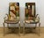 Unique set of two Post Modern vintage hand-decorated abstract chairs. The chairs features a painted body depiciting an...