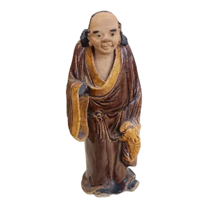 Late 19th Century Chinese Qing Dynasty Clay Figure ~ Shiwan Kilns, Guangzhou 6"