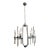 Minka Lavery Chandelier Pendant Lighting 3094-77 Pillar Dining Room Fixture, 4-Light 240 Watts, Chrome For Sale