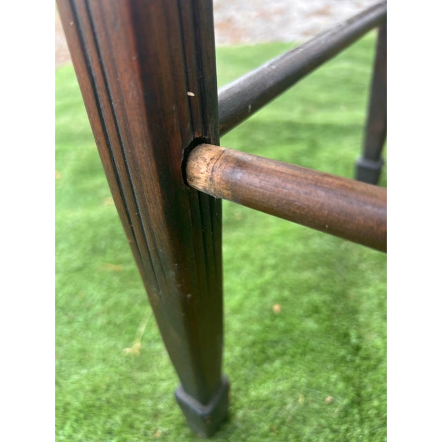 Mid 19th Century Rare Form George III Period Irish Corner Chair With Woven Rope Seat and Back For Sale - Image 9 of 9