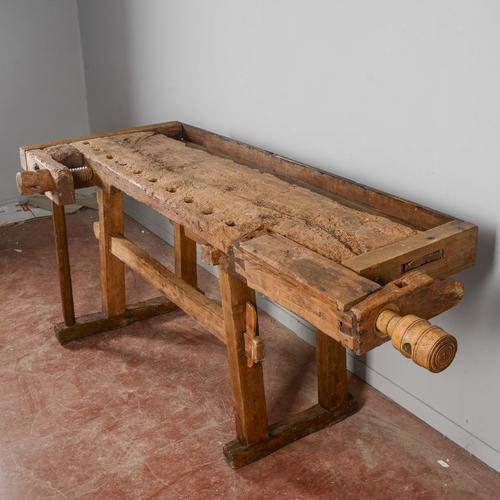 Carpenter's Work Table in Wood For Sale - Image 3 of 9