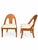 Pair of spoonback chairs. The modern chairs are in good condition. The frames are solid. The upholstery is new, done for...