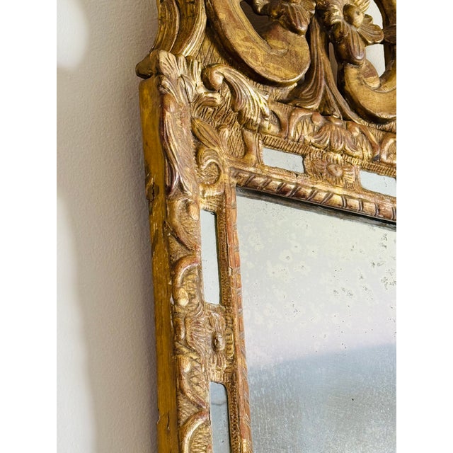 18th Century 18th Century Louis Xv Style Gilt Wood Mirror For Sale - Image 5 of 18