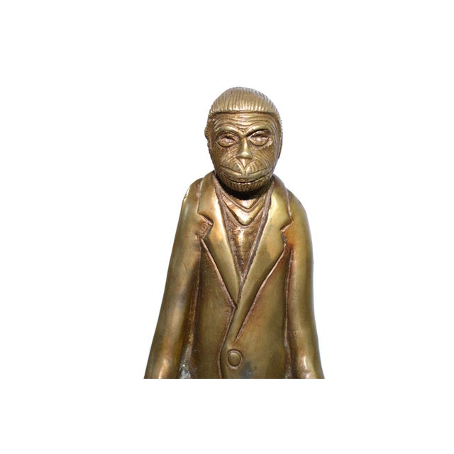 Vintage Brass Monkey Butler Monkey Business Card Holder Monkey Valet