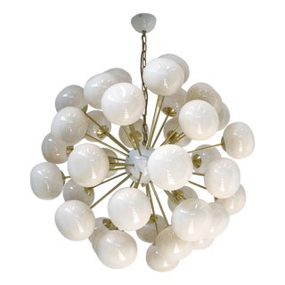 21st Century Nova Cream Murano Pebble Sputnik Chandelier by Fabio LTD For Sale