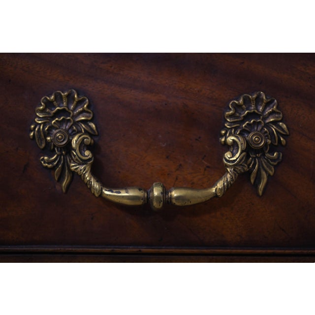 Wood Baker Georgian Mahogany Serpentine Front Distressed Finish Chest For Sale - Image 7 of 17