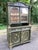 Dark Green Antique Swedish Gustavian Style Painted Pine Two-Piece Hutch Cabinet For Sale - Image 8 of 10