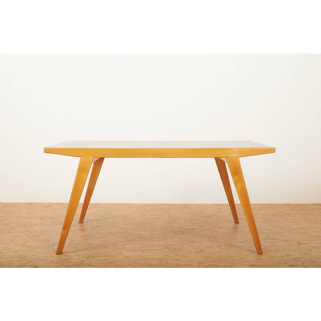 Table in Ash Frame and Base with Small Cutlery Drawer on One Side, Switzerland, 1960 For Sale - Image 11 of 11