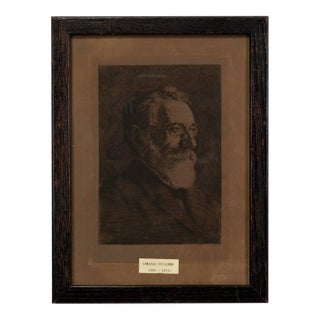 Hermann Struck, Portrait of Professor Rabbi Abraham Berliner For Sale