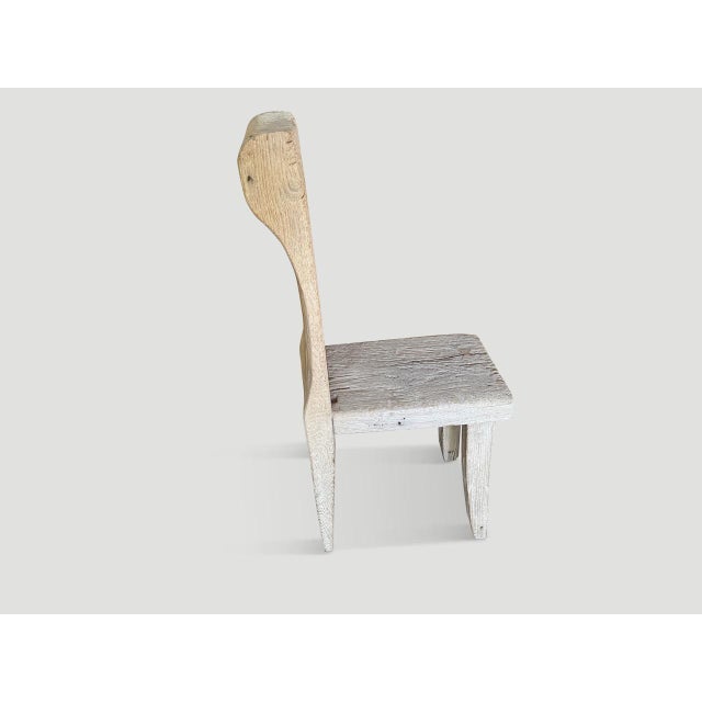 Andrianna Shamaris St. Barts Sculptural Teak Wood Chair For Sale - Image 4 of 5