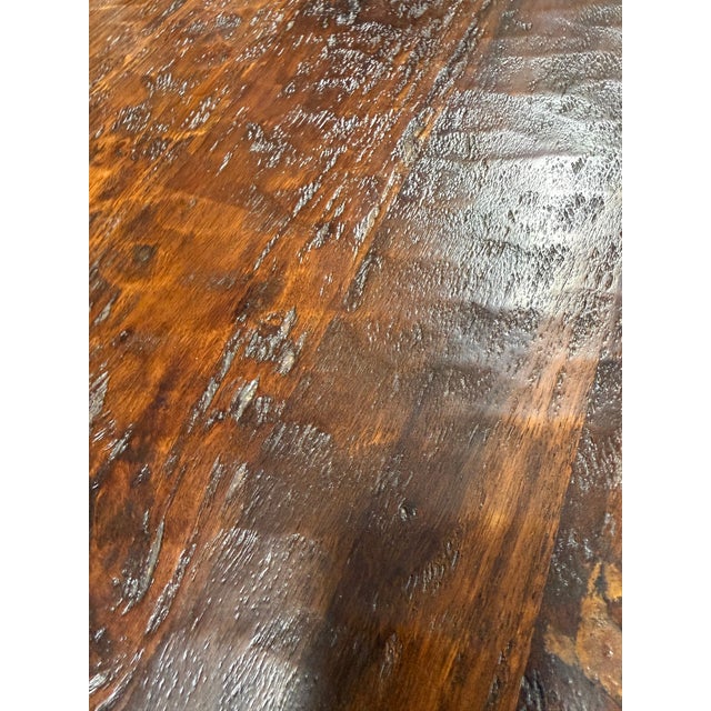 Antique Dutch Walnut Rough Sawn Round Table Early 20th C For Sale - Image 4 of 12