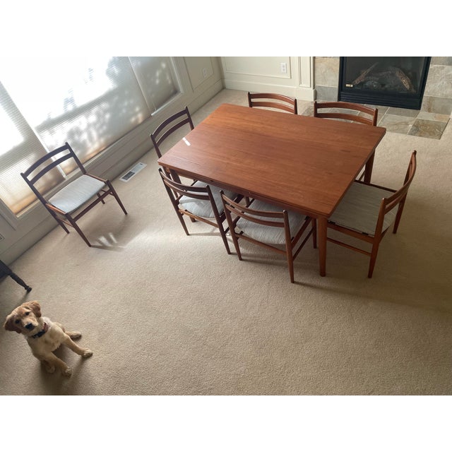 1950s Hans Wegner Mid-Century Modern Teak Table With Chairs For Sale In Seattle - Image 6 of 14