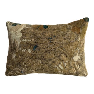 17th Century Brussels Baroque Foliate Tapestry Pillow For Sale