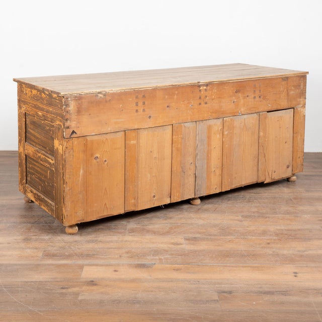 Early 20th Century Hungarian Pine Apothecary Counter With Eight Drawers For Sale - Image 13 of 13
