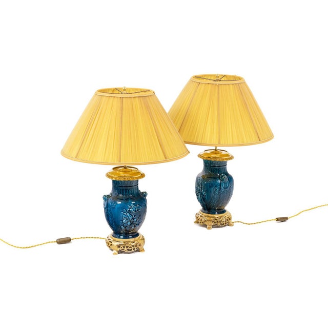 Ceramic & Bronze Table Lamps, 1880 For Sale - Image 10 of 10