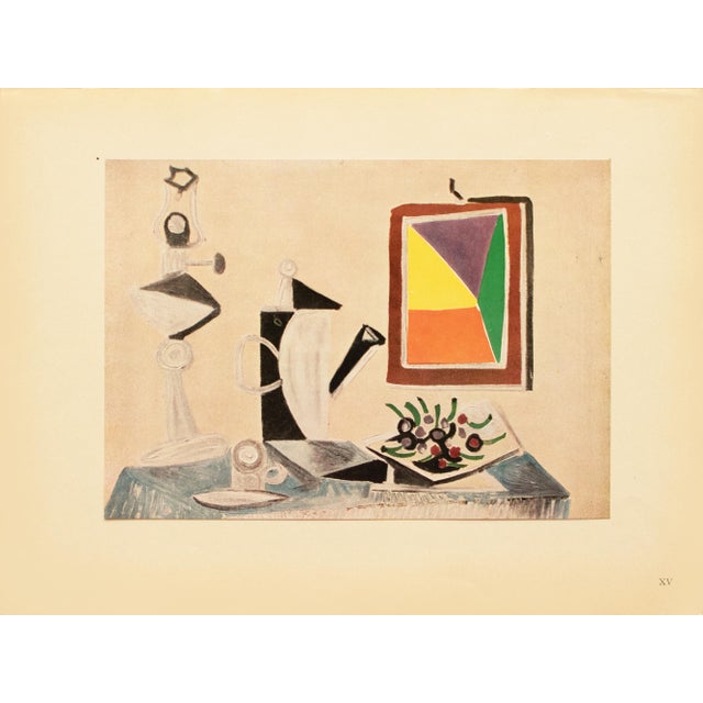 Paper 1946 After Picasso, "Still Life" Second Edition Period Offset Lithograph For Sale - Image 7 of 8